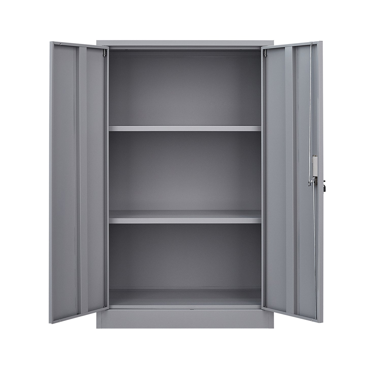 Metal Storage Cabinet with Locking Doors and Adjustable Shelf, Folding Filing Storage Cabinet with Wheels, Rolling Storage Locker Cabinet for Home Office,School,Garage,Gray