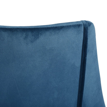 Velvet Upholstered Task Chair/ Home Office Chair - Blue