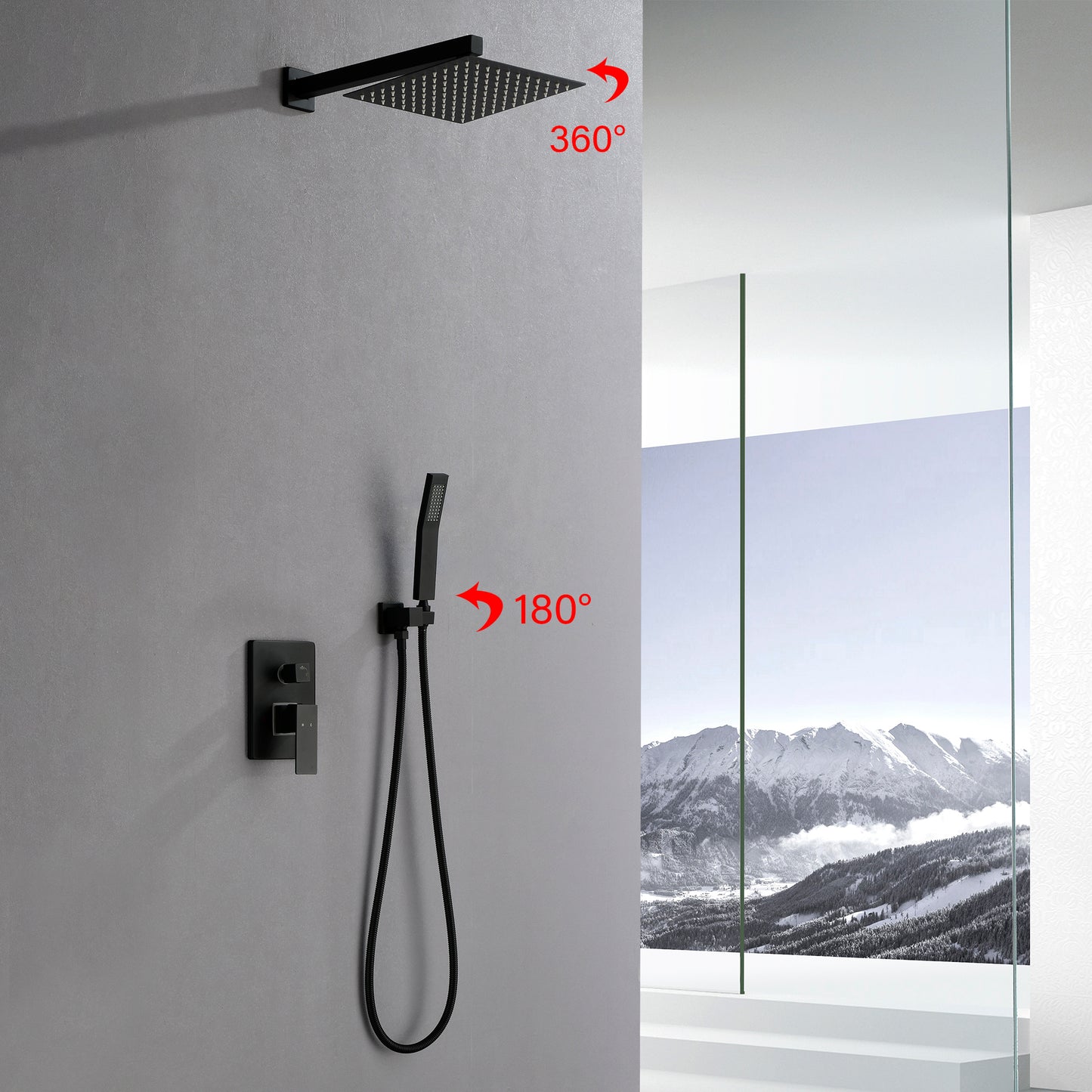 Complete Shower System with Rough-in Valve