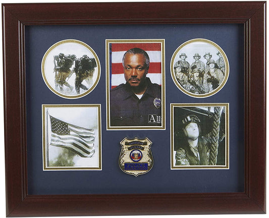 The Military Gift Store Frame Police Department Medallion 5-Picture Collage Frame. by The Military Gift Store