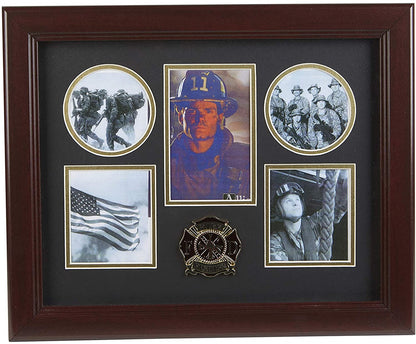 The Military Gift Store Products Frame Firefighter Medallion 5-Picture Collage Frame. by The Military Gift Store