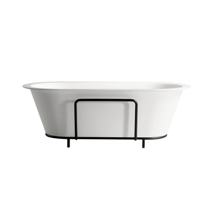 71 inch freestanding artificial stone solid surface bathtub