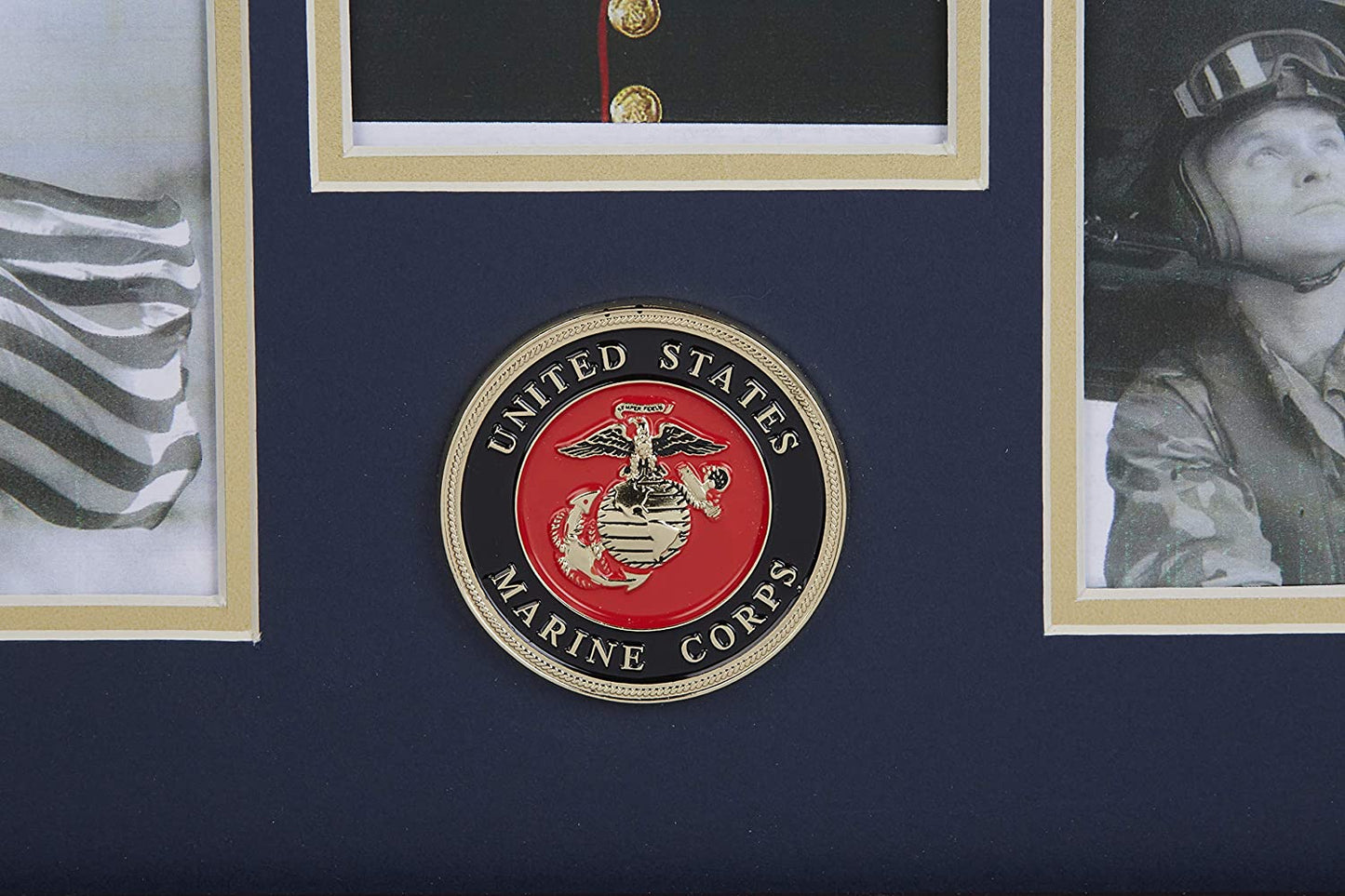 The Military Gift Store United States Marine Corps Medallion 5 Picture Collage Frame with Stars. by The Military Gift Store
