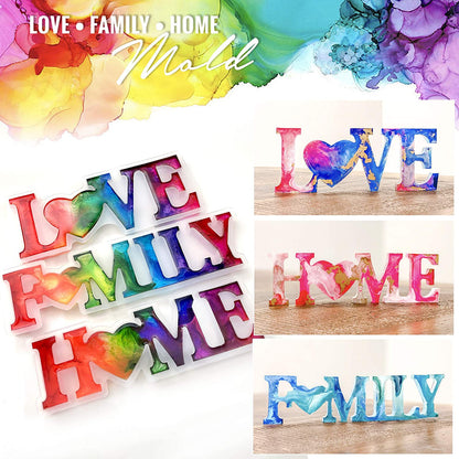 PIXISS Love | Family | Home Mold Set of 3 by Pixiss