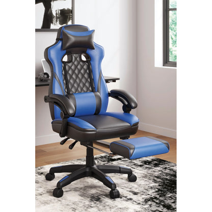 Ashley Lynxtyn Blue Black Contemporary Home Office Swivel Desk Chair H400-06A