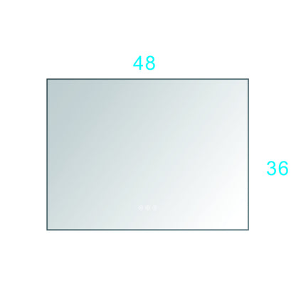 48x 36Inch LED Mirror Bathroom Vanity Mirror with Back Light, Wall Mount Anti-Fog Memory Large Adjustable Vanity Mirror