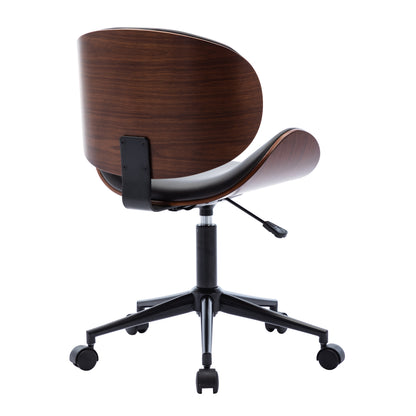 HengMing Bentwood Adjustable Office Chair , Mix color PU Leather Upholstery and black foot