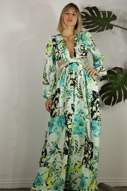 PRINTED MAXI DRESS