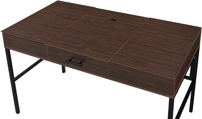 ACME Verster Built-in USB Port Writing Desk, Oak & Black Finish 93092