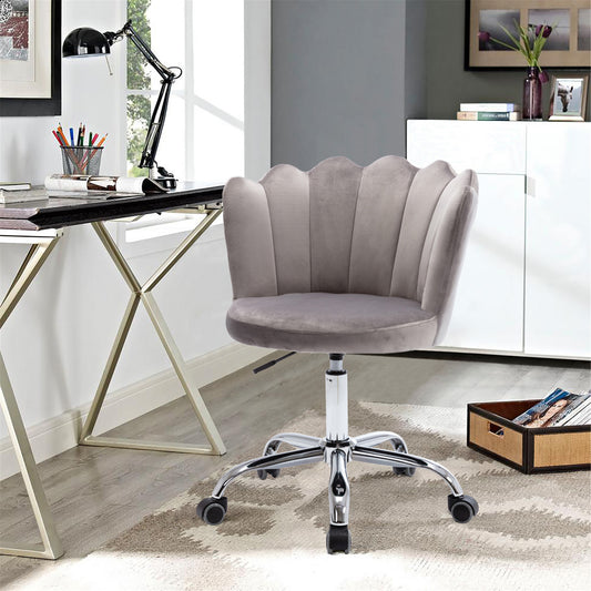 COOLMORE   Swivel Shell Chair for Living Room/Bed Room, Modern Leisure office Chair  Gray