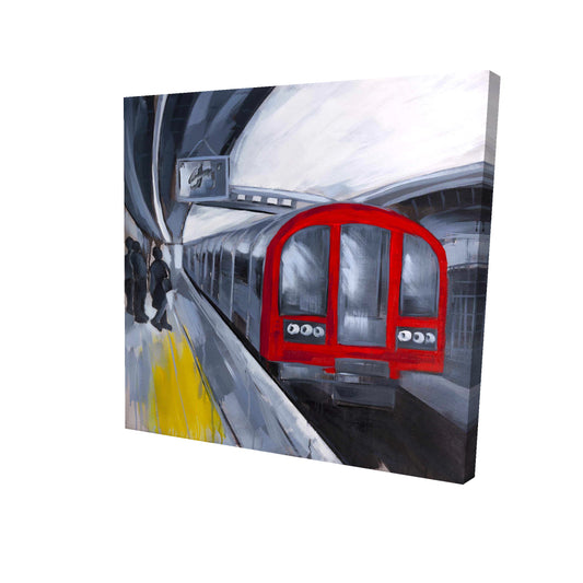 People waiting metro - 12x12 Print on canvas