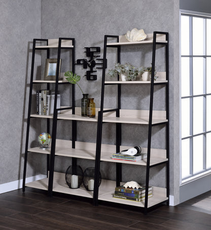 ACME Wendral Bookshelf (5-Tier, 23"L), Natural & Black 92674