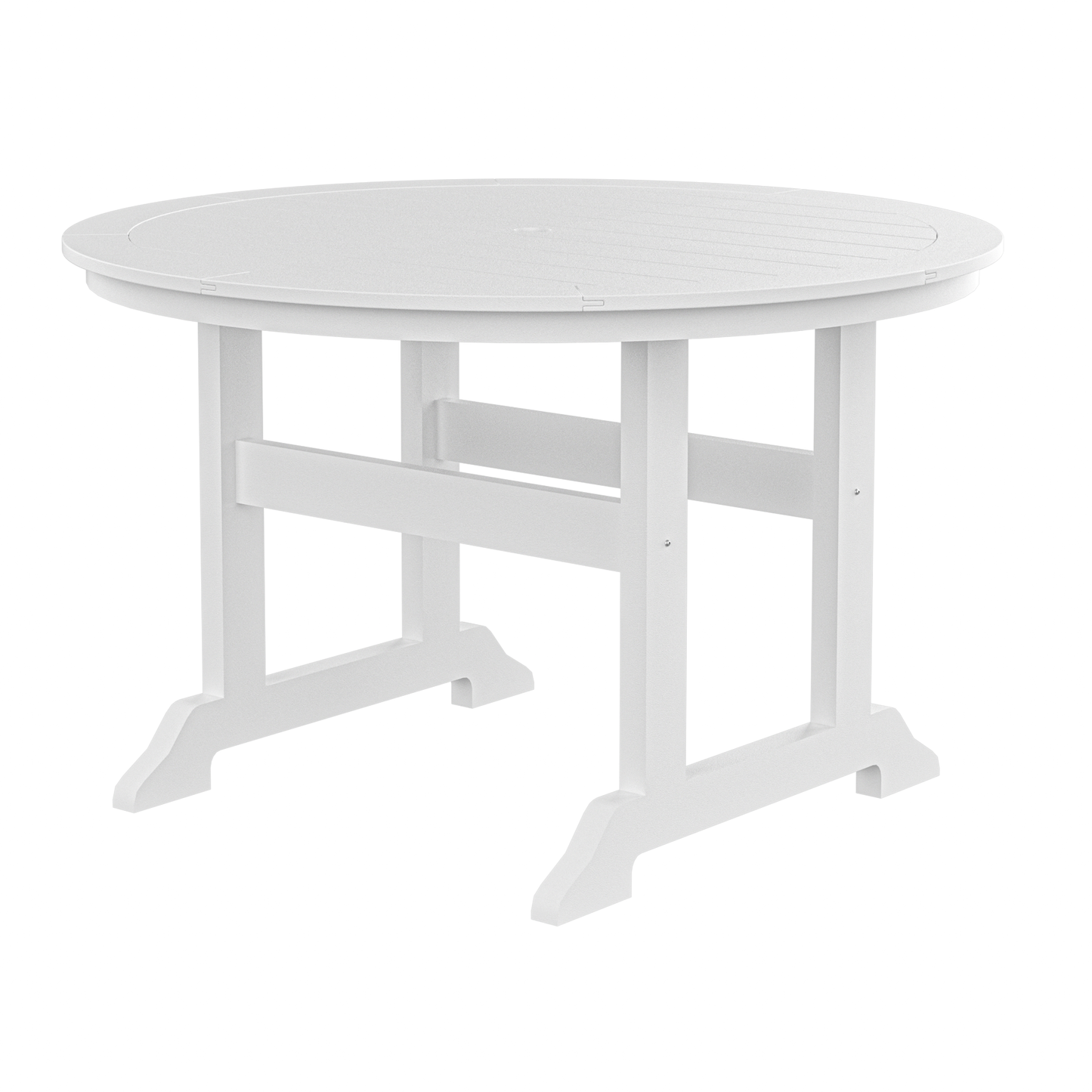 HDPE Round Dining Table, White