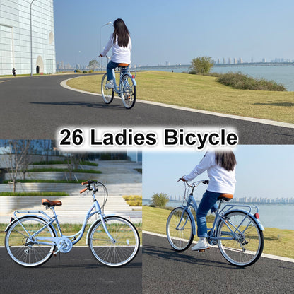 Ladys Bike, 7 Speed, Steel Frame, Multiple Colors