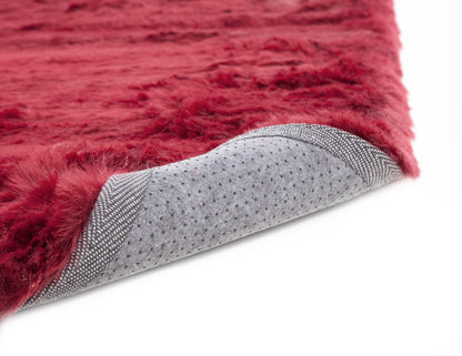 Ruby Faux Fur Area Rug 5x8