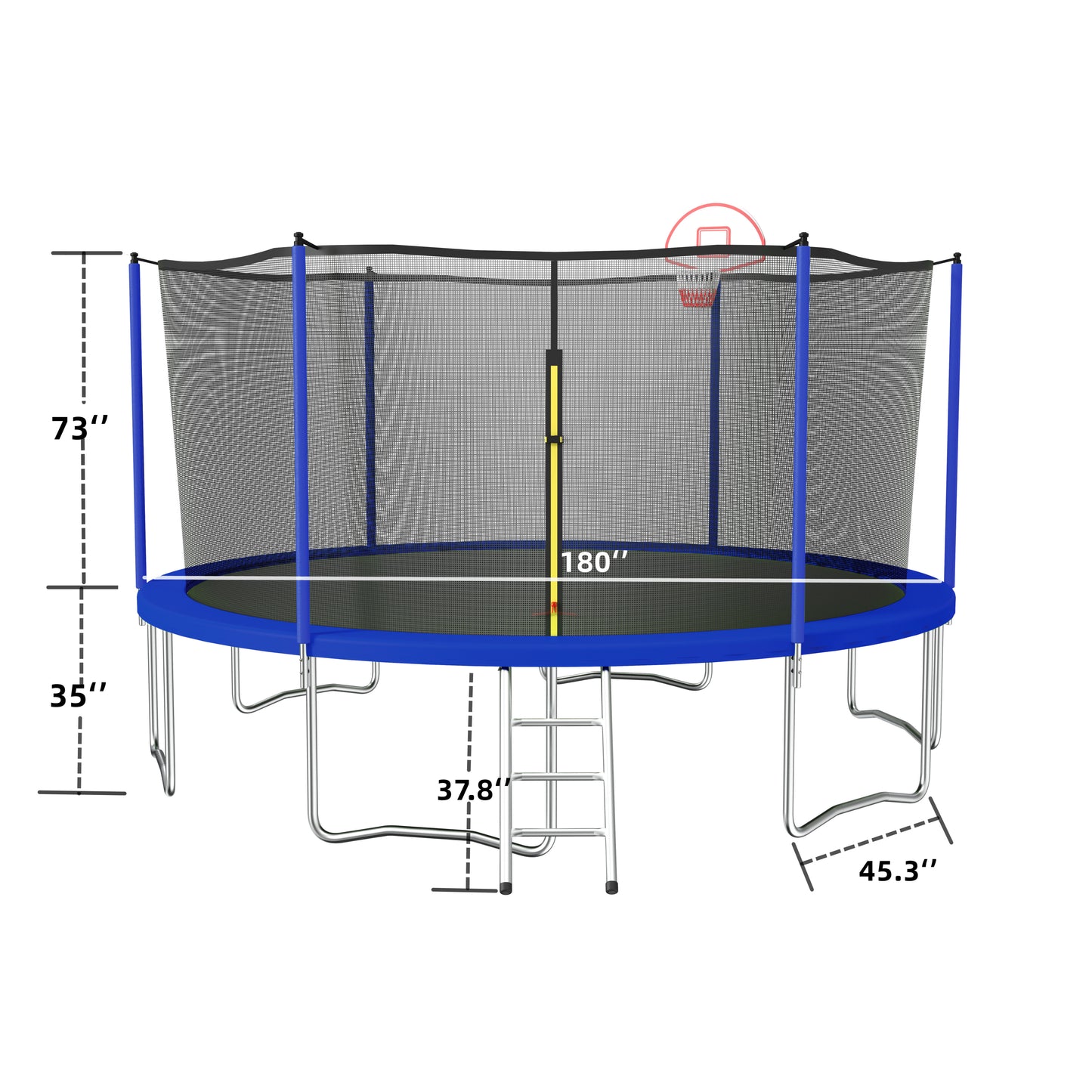 15FT trampoline blue