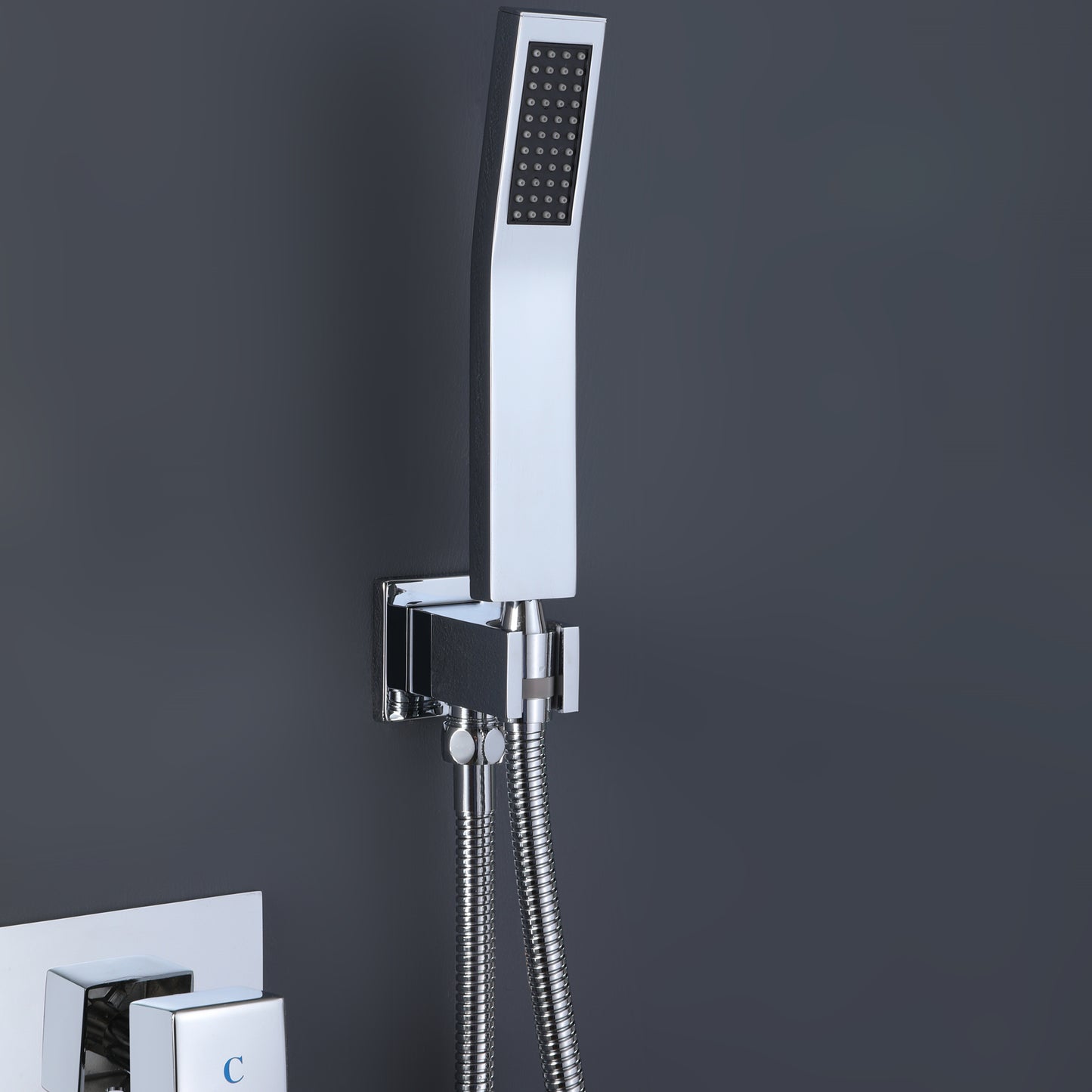 Function Temperature Control Complete Shower System with Rough-in Valve, 10 inches Chrome - 3W01