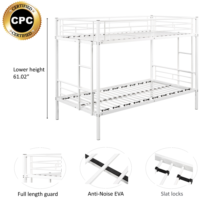 Twin over twin bunk bed