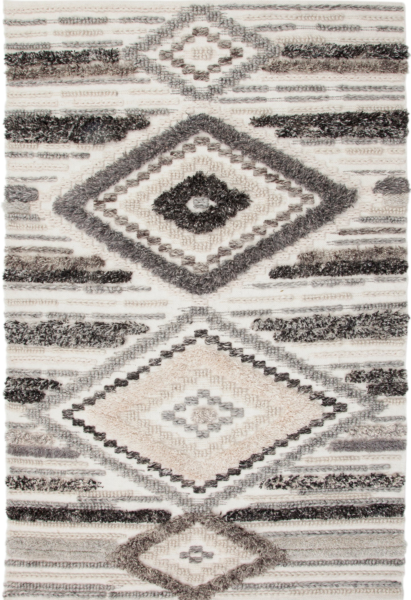 Myra Charcoal/ Grey/ Ivory Area Rug 8x10