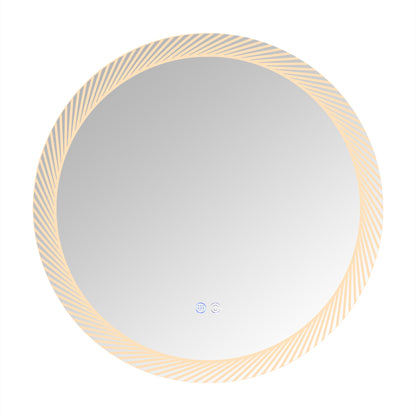 24 Inch Switch-Held Memory LED Mirror, Wall-Mounted Vanity Mirrors, Bathroom Anti-Fog Mirror, Dimmable Bathroom Mirror