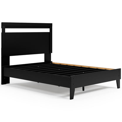 Ashley Finch Black Brown Casual Full Panel Platform Bed EB3392B1