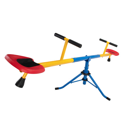 360-Degree Rotation Seesaw, Indoor Outdoor Teeter Totter, Kids Playground Equipment for Backyard