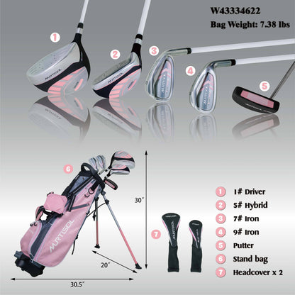 11-13 years old child's RH golf club 5-piece set pink