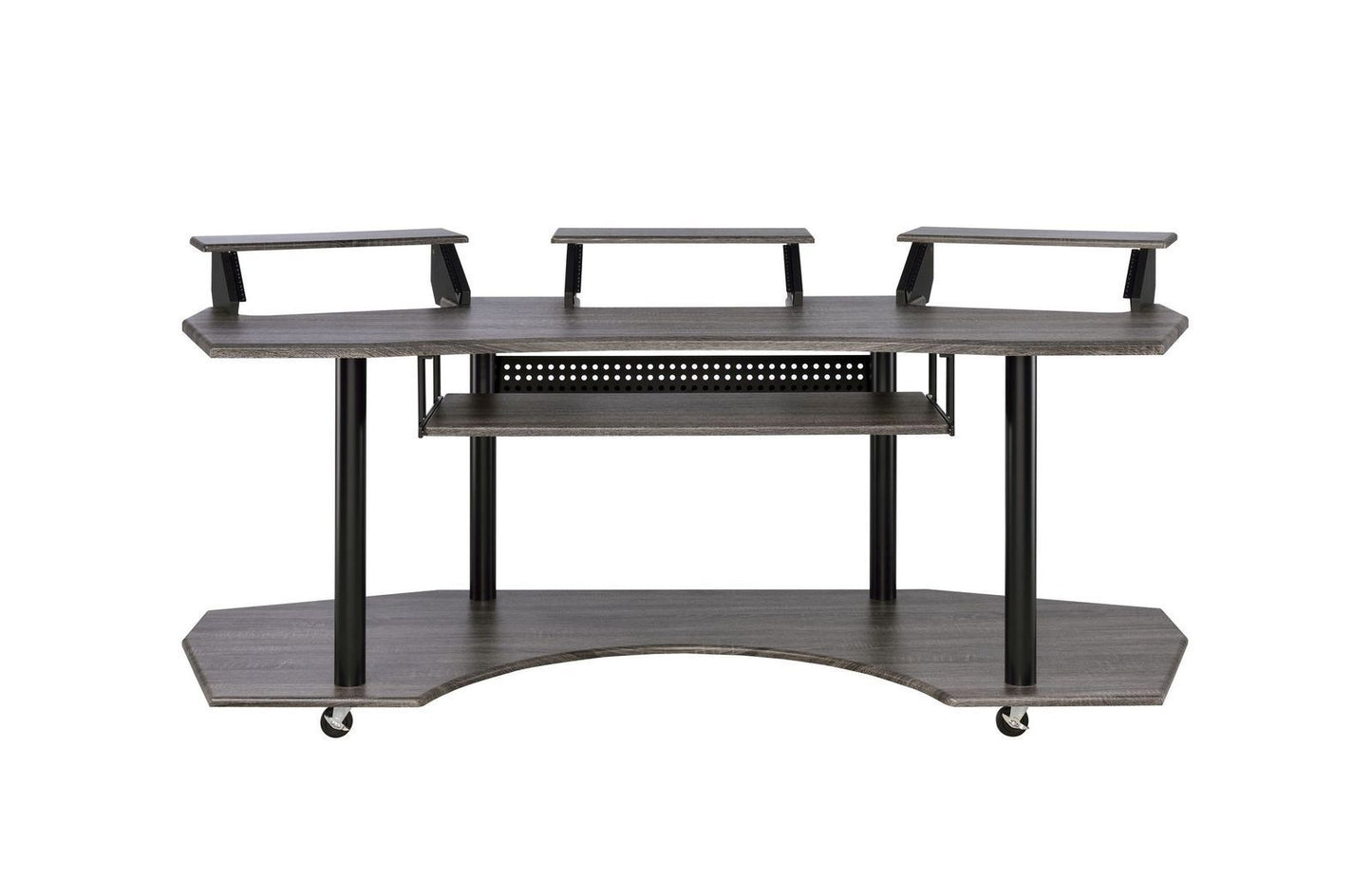 ACME Eleazar Computer Desk, Black Oak 92895