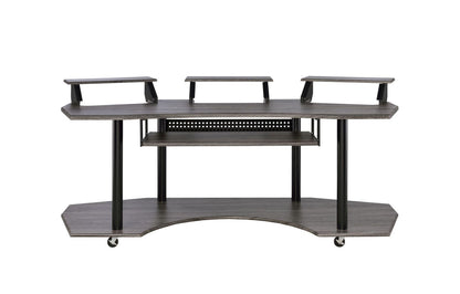 ACME Eleazar Computer Desk, Black Oak 92895