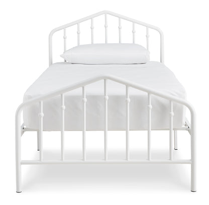 Ashley Trentlore White Contemporary Twin Metal Bed B076-671