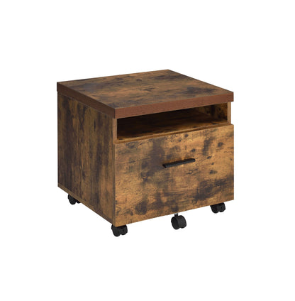 ACME Bob File Cabinet in Weathered Oak & Black 92398