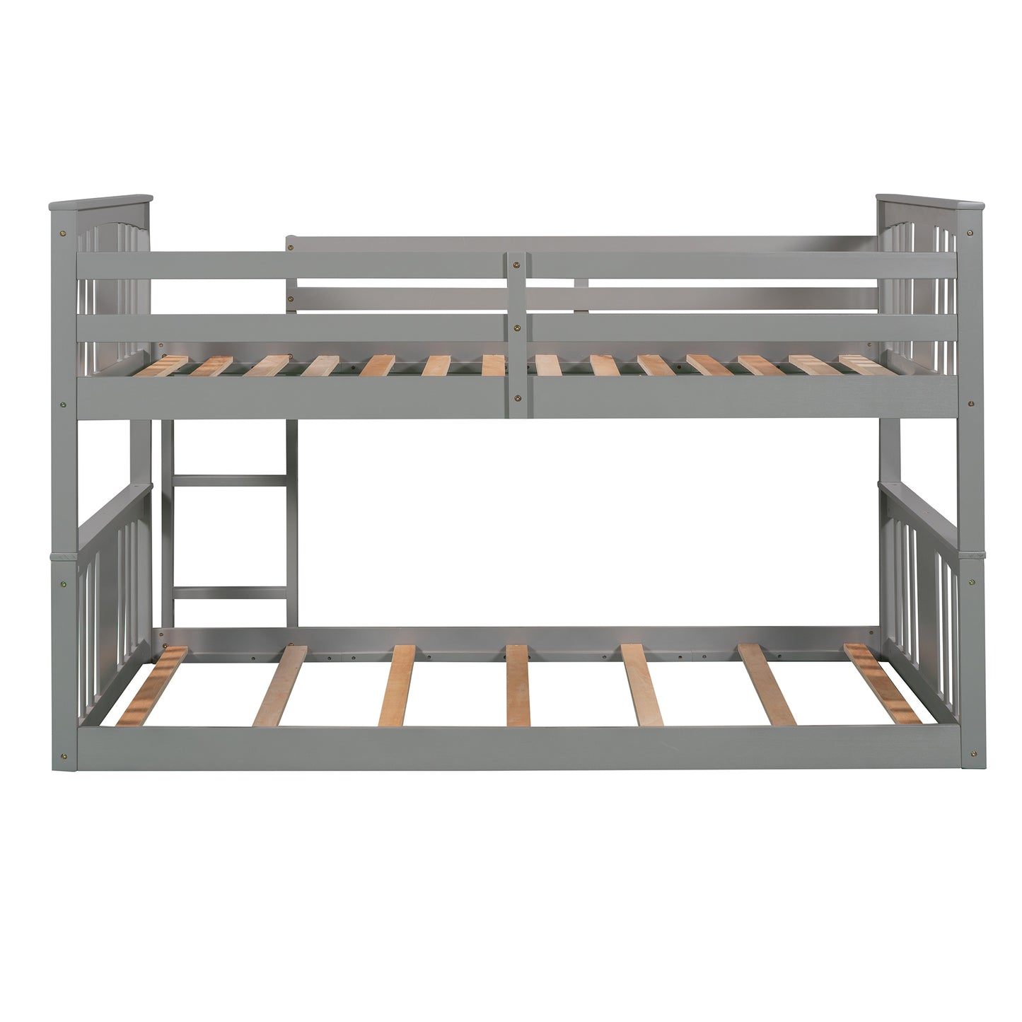 Twin Over Twin Bunk Bed with Ladder, Gray (Old SKU:LP000107AAE)