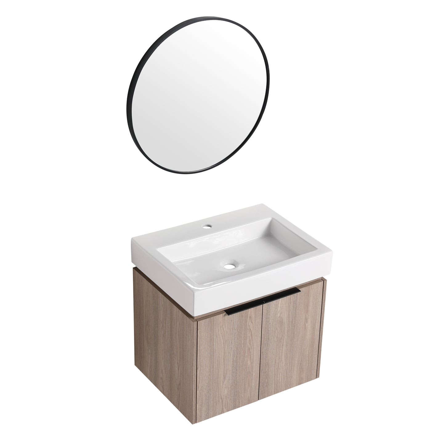24 Inch Bathroom Vanity With Ceramic Basin  （KD-Packing）