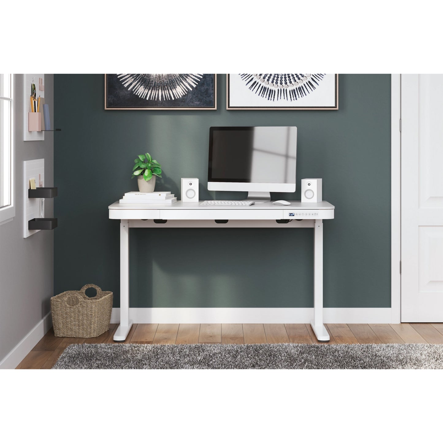 Ashley Contemporary Lynxtyn Adjustable Height Home Office Desk H400-229