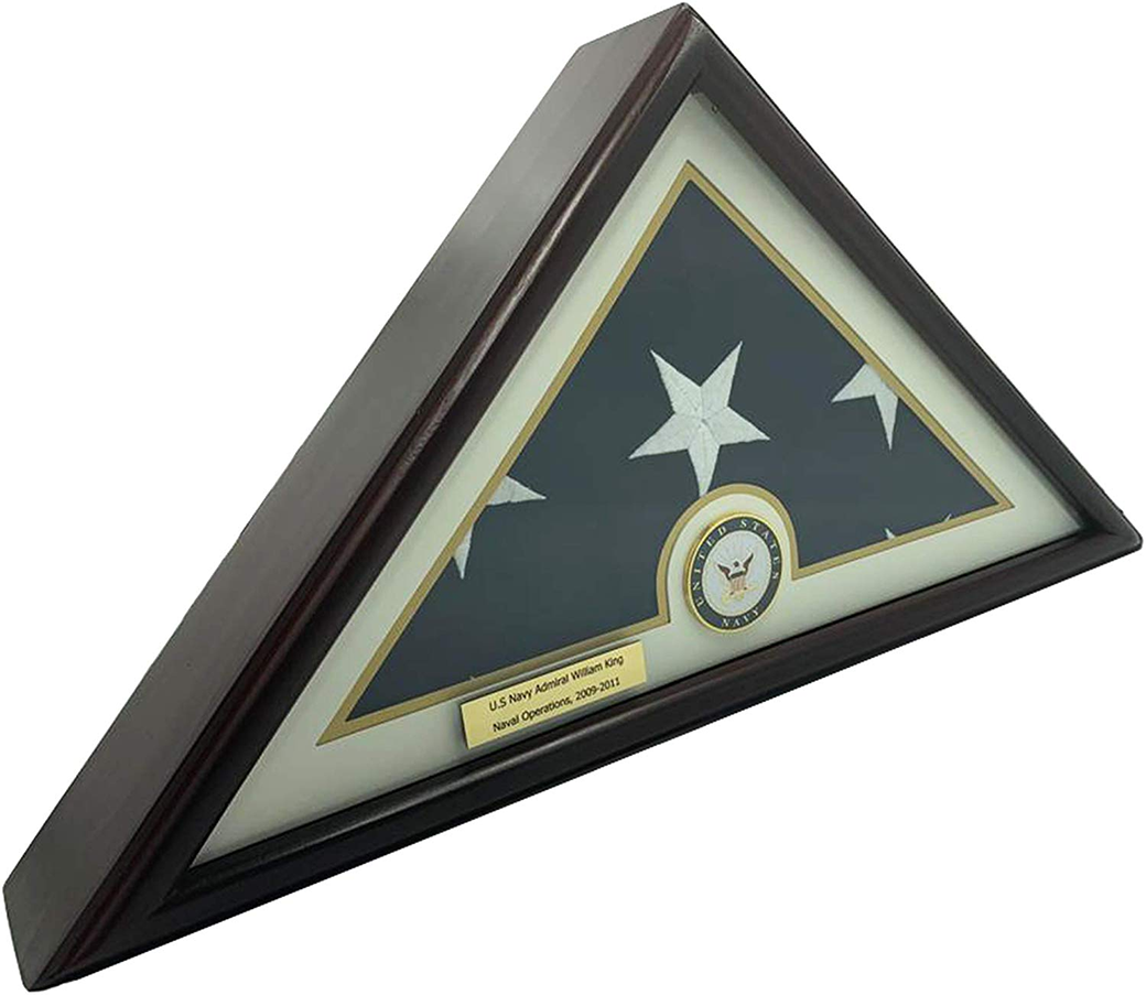 5x9 Burial/Funeral/Veteran Flag Elegant Display Case. by The Military Gift Store
