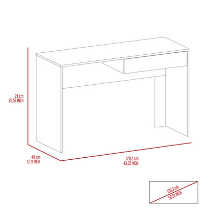 Meridian 1-Drawer Computer Desk Smokey Oak