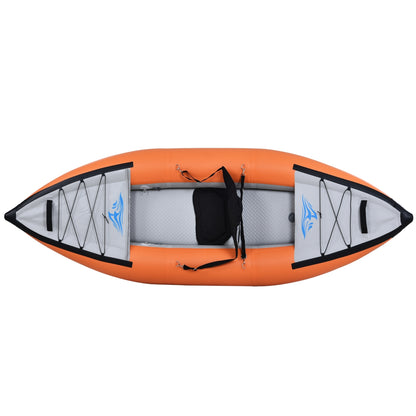 Inflatable Kayak Set with Paddle & Air Pump, Portable Recreational Touring Kayak Foldable Fishing Touring Kayaks, 1 Person