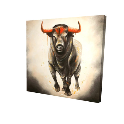 Fierce bull - 08x08 Print on canvas