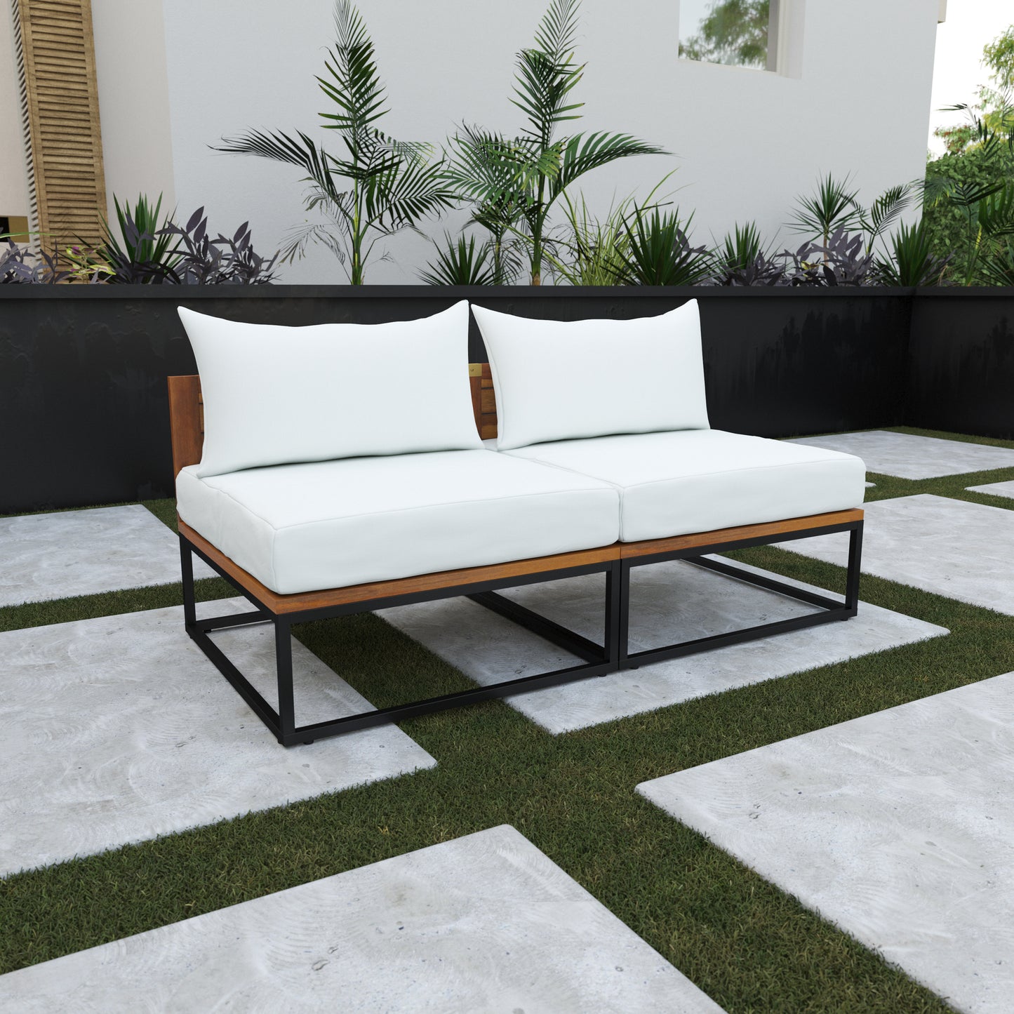 Taradale Modular Outdoor Loveseat w/ Cushions