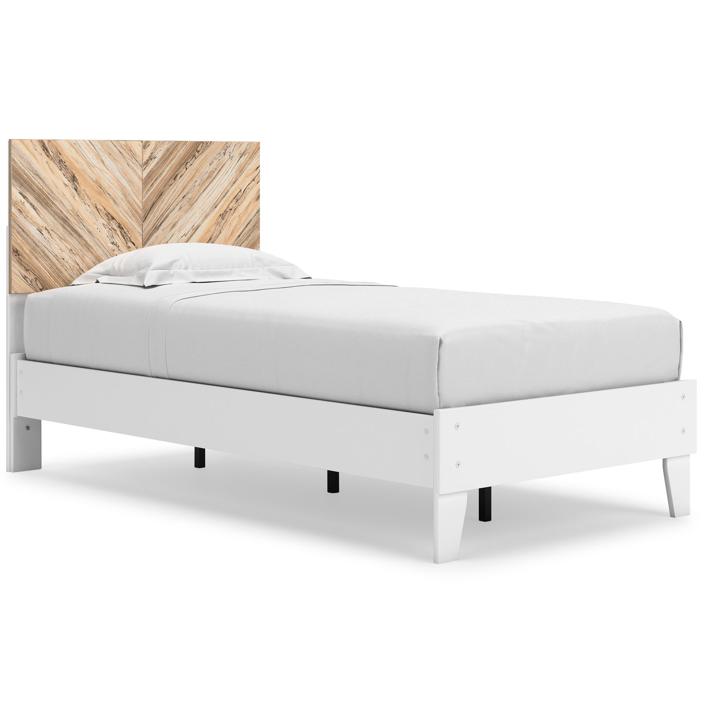 Ashley Piperton Brown/White Contemporary Twin Panel Platform Bed EB1221B3