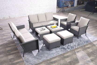 outdoor wicker sectional sofa set 1S+1S+3S+3S00