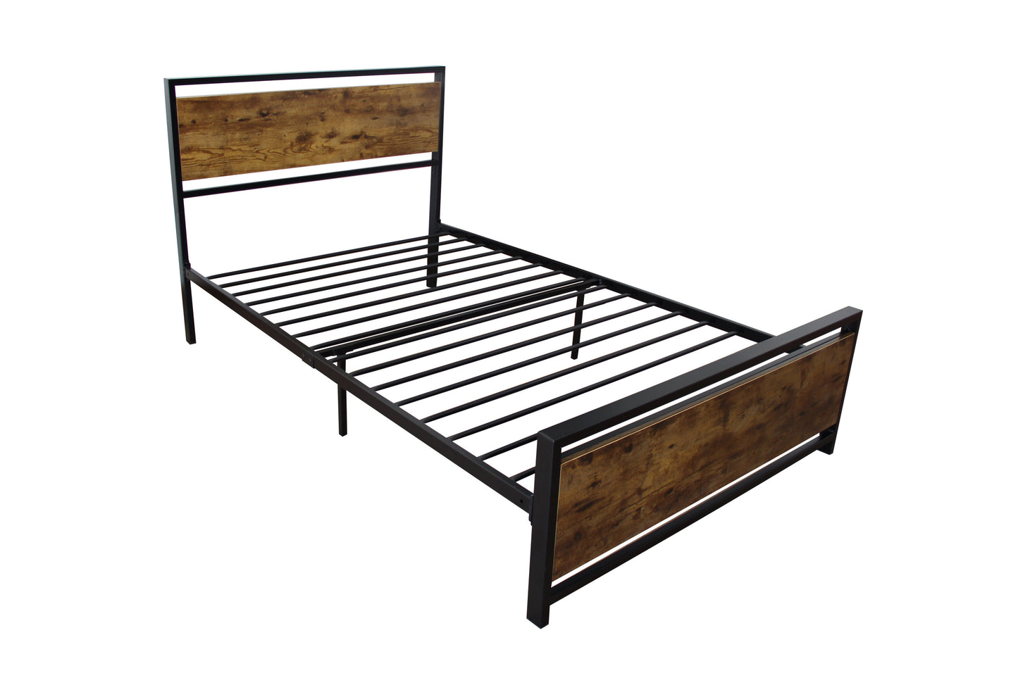 Twin Size  metal bed Sturdy System Metal Bed Frame ，Modern style and comfort to any bedroom ，black