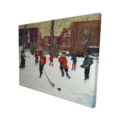 Young hockey players - 16x20 Print on canvas