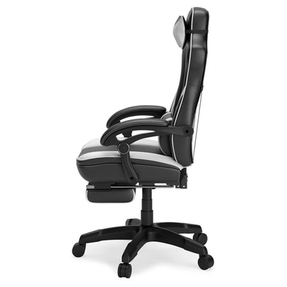 Ashley Lynxtyn White Black Contemporary Home Office Swivel Desk Chair H400-07A