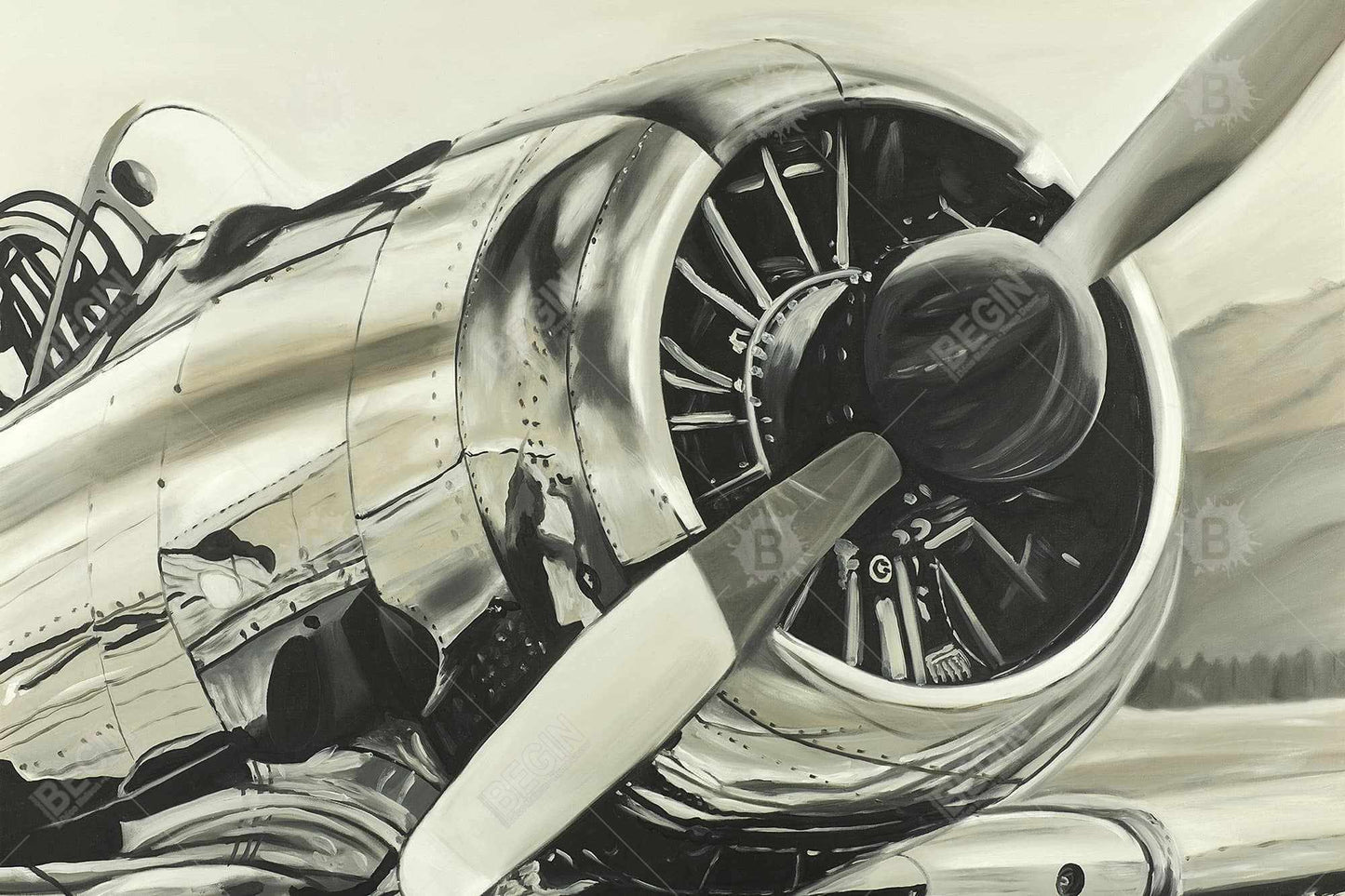 Vintage aircraft - 20x30 Print on canvas