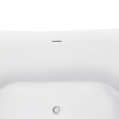 67" 100% Acrylic Freestanding Bathtub，Contemporary Soaking Tub，white Bathtub