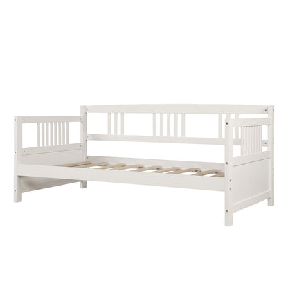 Solid Wood Daybed, Multifunctional, Twin Size, White (Previous SKU: WF190234AAK)