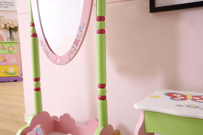 Kids Funnel Olivia the Fairy Girl‘s Wooden Standing Mirror