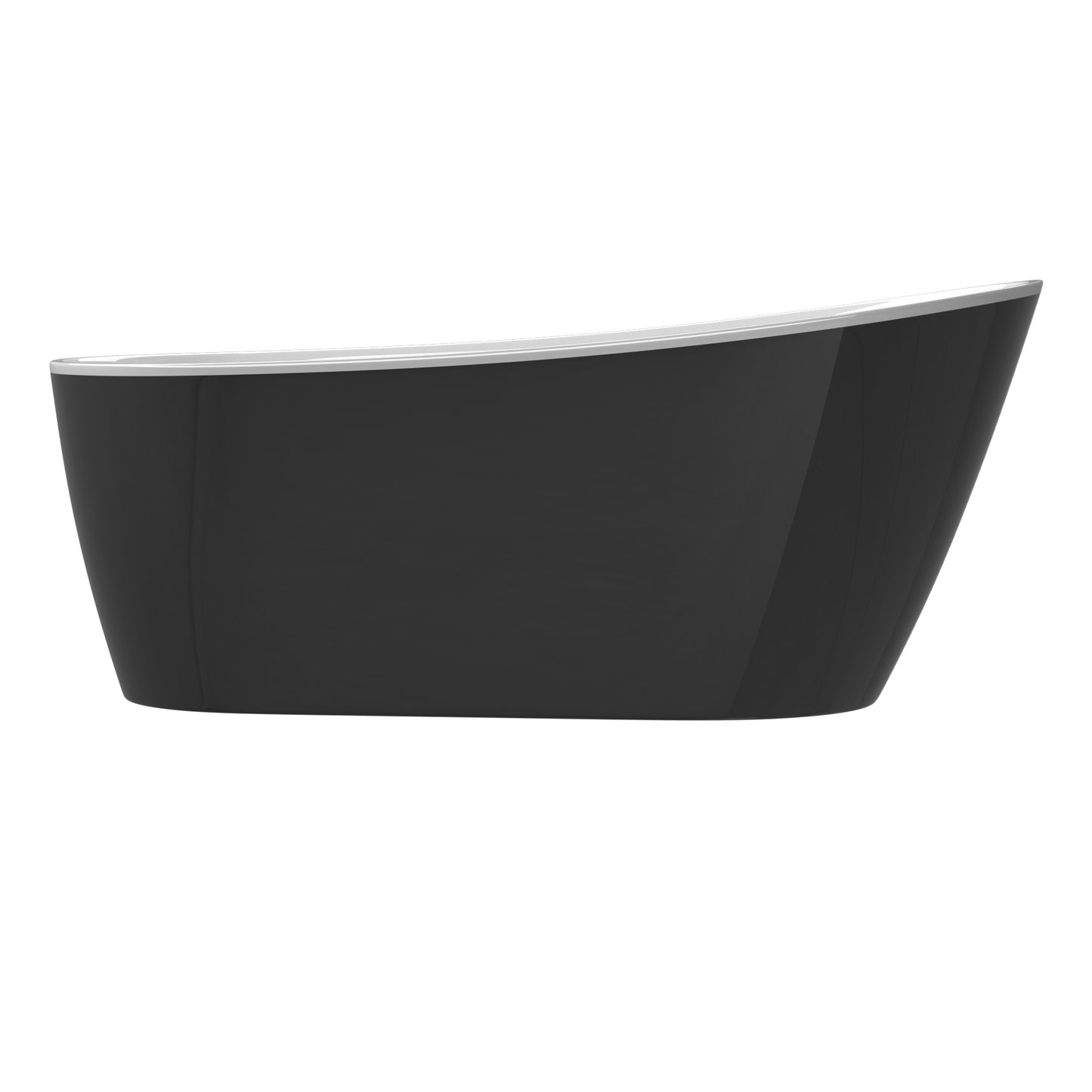 Acrylic Freestanding Soaking Bathtub-55‘’-black