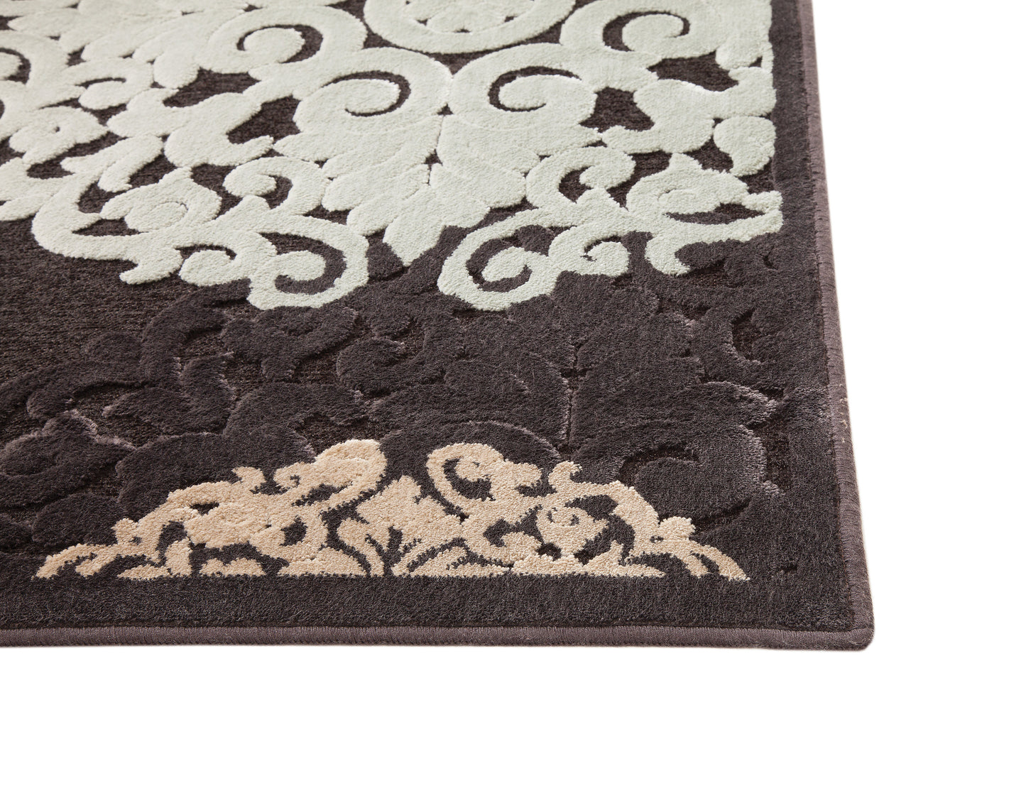 Dante Charcoal/Ivory/Lt. Blue Area Rug 8x10